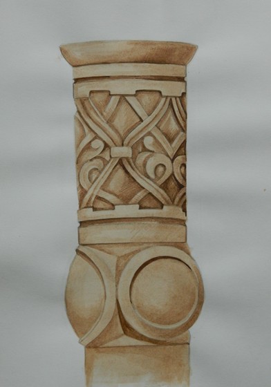 Handmade: Paintings of carvings.